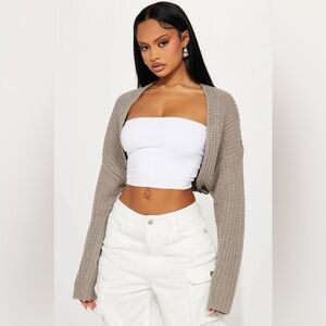 Fashion Nova Taupe Knit Sweater